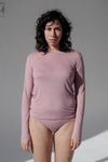 BASERANGE Classic Bamboo Fiber Bamboo Cotton Long Sleeve T-Shirt Series Collection Round Neck Bottoming Shirt France BAS-TOLS-BL-AU24-ZI Purple